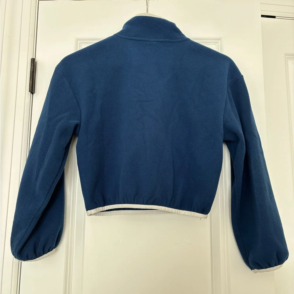Old Navy Kids Blue Performance Fleece Half Zip Jacket Girls Size Large 10-12